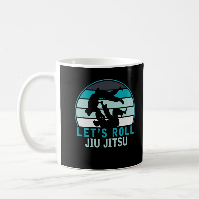 Funny Jiu Jitsu Roll Fighters BJJ Training Humour Coffee Mug (Left)