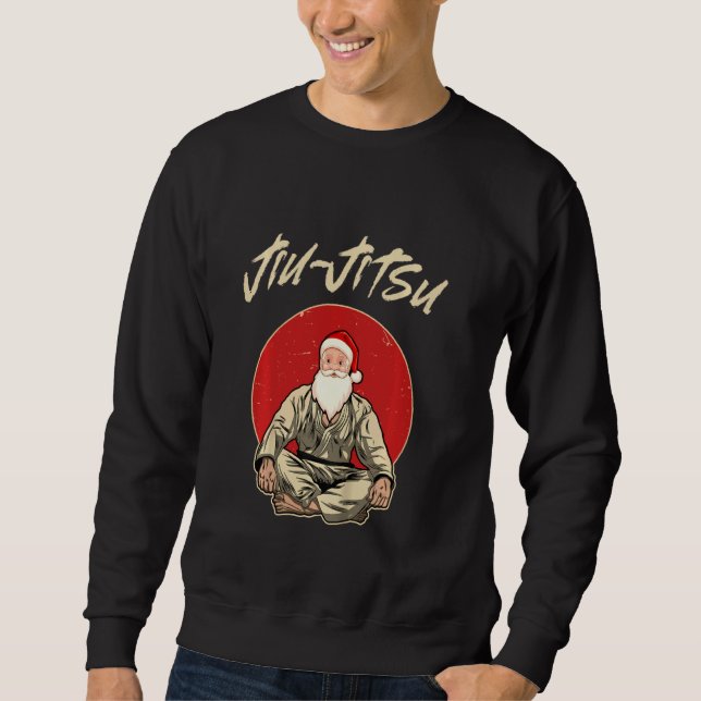 Funny Jiu Jitsu Santa Brazilian Mma Bjj Pyjamas Ch Sweatshirt (Front)