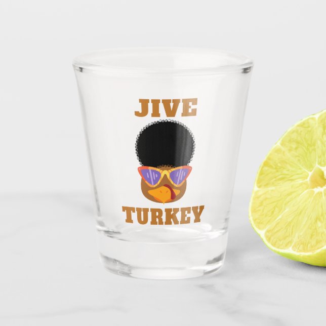 Funny Jive Turkey Shot Glass (Front)