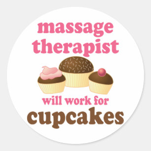 Funny Job Chocolate Massage Therapist Classic Round Sticker