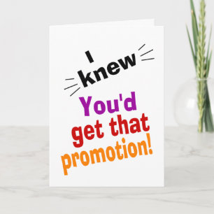 funny job promotion card
