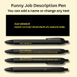 Funny Job Title - Idea Wrangler Black Ink Pen<br><div class="desc">Add the Name or Initials,  Change any of the text - Change to your own details. See my store for lots more great Pens</div>