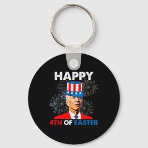 Funny Joe Biden 4th Of July Happy 4th Of Easter Us Key Ring