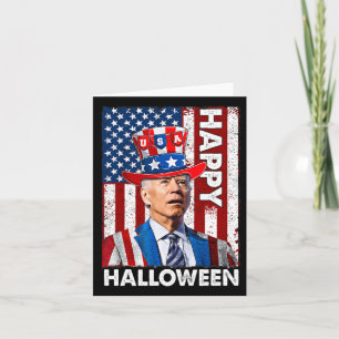 Funny Joe Biden 4th Of July Happy Halloween Americ Card