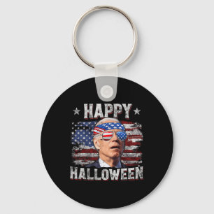 Funny Joe Biden 4th Of July Happy Halloween Americ Key Ring