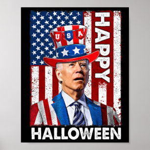 Funny Joe Biden 4th Of July Happy Halloween Americ Poster