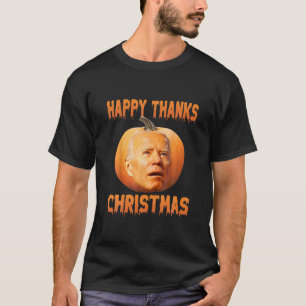 Funny Joe Biden Confused Anti Biden Pumpkin Happy T-Shirt
