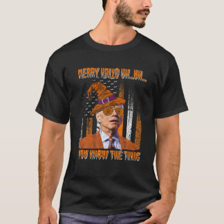 Funny Joe Biden Confused Anti Biden Pumpkin Happy T-Shirt
