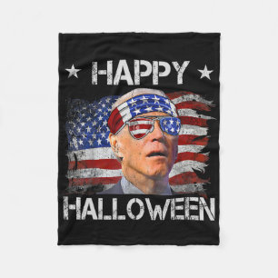 Funny Joe Biden Fourth 4th Of July Happy Halloween Fleece Blanket