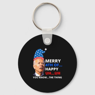 Funny Joe Biden Happy 4th Of Easter Confused 4th O Key Ring