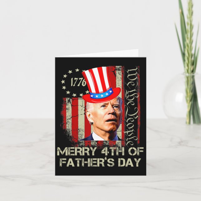 Funny Joe Biden Happy 4th Of Father's Day Shirts 4 Card (Front)
