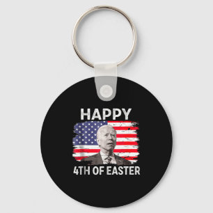 Funny Joe Biden Happy 4th Of July Confused Easter Key Ring