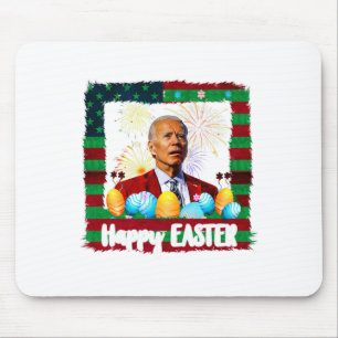 Funny Joe Biden Happy Easter Confused 4th Of July Mouse Pad