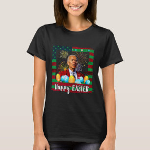 Funny Joe Biden Happy Easter Confused 4th Of July T-Shirt