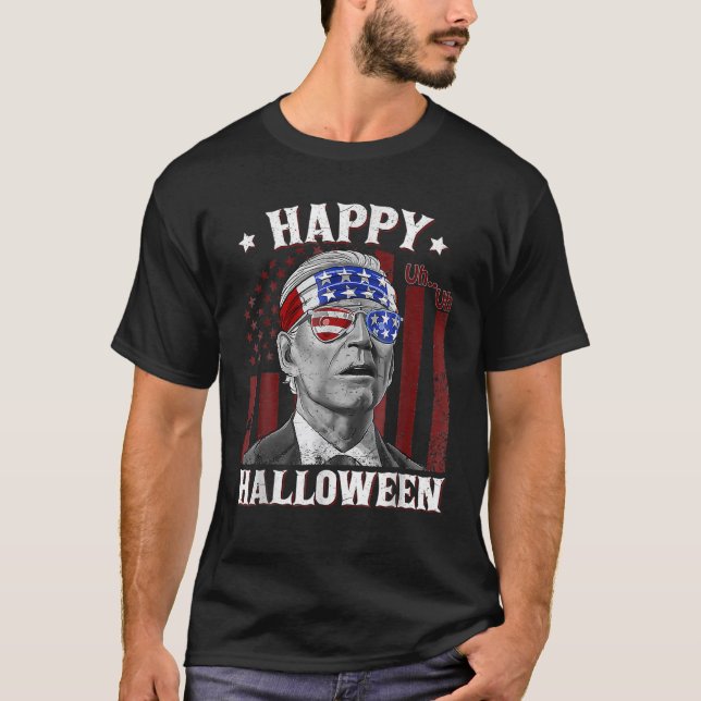 Funny Joe Biden Happy Halloween Confused 4Th Of Ju T-Shirt (Front)