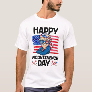 Funny Joe Biden Happy Incontinence Day Usa Flag 4T T-Shirt