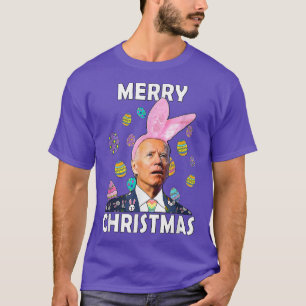 Funny Joe Biden Merry Christmas Confused Easter Da T-Shirt