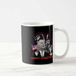 Funny Joe Biden Merry Christmas In July Usa Flag 4 Coffee Mug