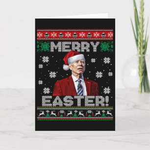 Funny Joe Biden Merry Easter Ugly Christmas Sweate Card