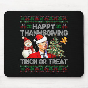 Funny Joe Biden Santa Merry Thanksgiving Christmas Mouse Pad