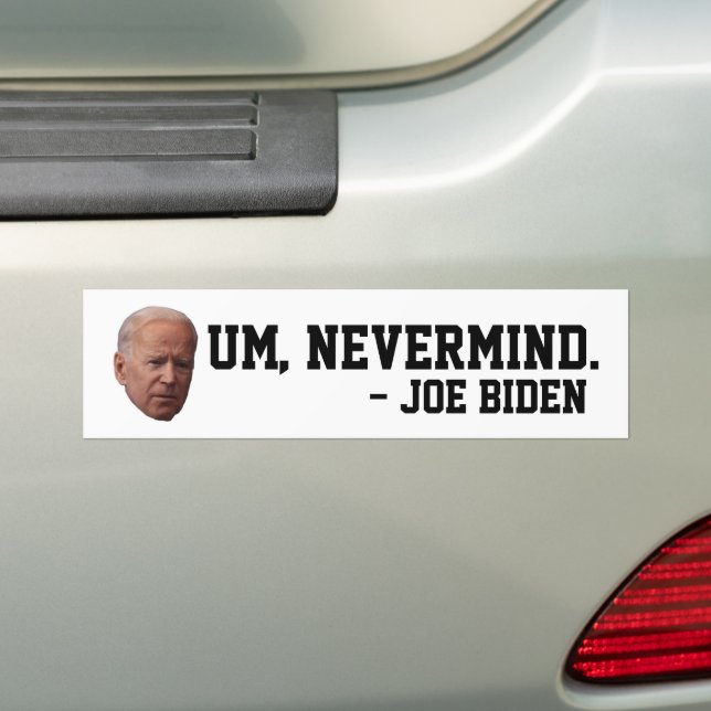 FUNNY JOE BIDEN SENILE BUMPER STICKERS (On Car)