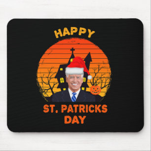 Funny Joe Biden St Patrick Christmas Joe Biden Hal Mouse Pad