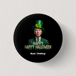 Funny Joe Biden St. Patrick’s Day Confused 3 Cm Round Badge