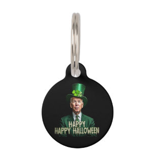Funny Joe Biden St. Patrick’s Day Confused Pet Tag