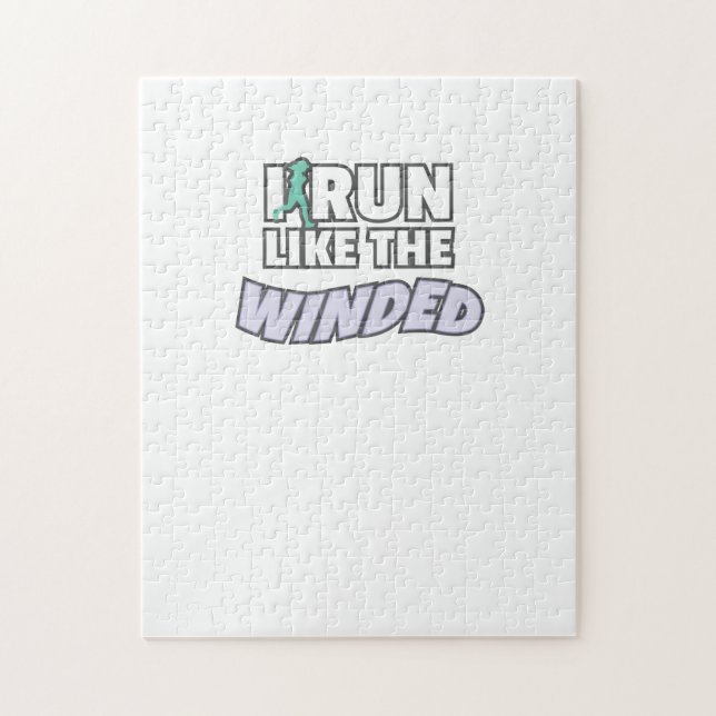 Funny Jogger Runner I Run Like The Winded Running Jigsaw Puzzle (Vertical)