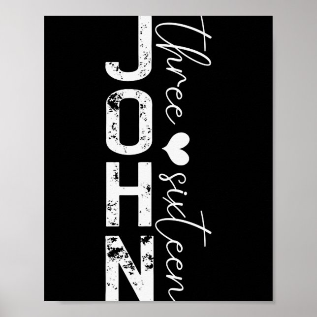 Funny John 3 16 For God So Loved The World  Poster (Front)