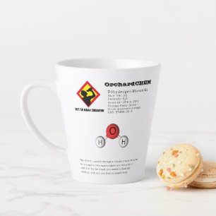 Funny Joke Dihydrogen Monoxide (H2O) Chemistry Latte Mug