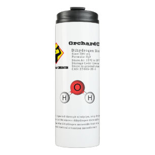 Funny Joke Dihydrogen Monoxide (H2O) Chemistry Thermal Tumbler