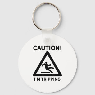 Funny Joke Gift Clumsy Friend Road Trip Falling Im Key Ring