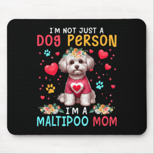 Funny Joke I'm A Maltipoo Mom Floral Dog Owner Fam Mouse Pad