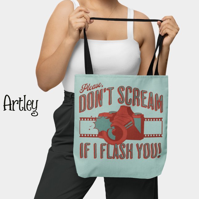 Funny Joke Retro Photography Camera Tote Bag (Creator Uploaded)