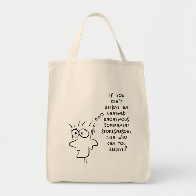 funny joke unnamed anonymous government source tote bag (Front)