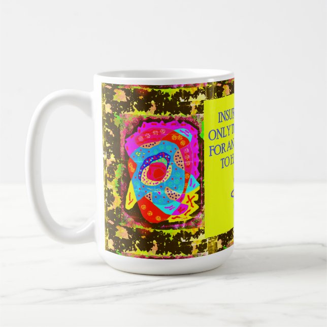 Funny Joke with art pattens message Coffee Mug (Left)