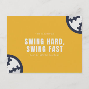 Funny Joke Yellow Baseball Postcard