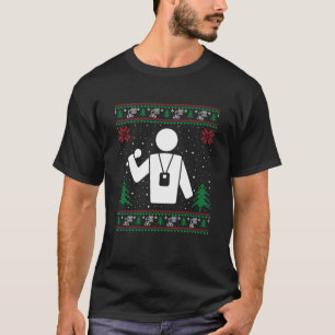 Funny Journalist Santa Hat Ugly Christmas Sweater