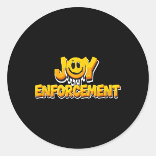 Funny Joy Enforcement Joke Speech Costume Classic Round Sticker