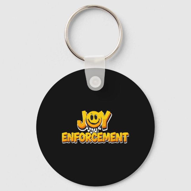 Funny Joy Enforcement Joke Speech Costume Key Ring (Front)