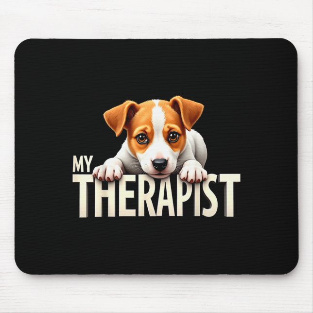 Funny Jrt Puppy My Therast Jack Russell Terrier Do Mouse Pad (Front)
