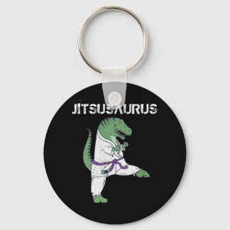 Funny Jujitsu, T-Rex Jiu Jitsu Black Belt gifts Key Ring