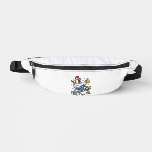 Funny July 4th Chicken Beer Patriotic Shirt Design Bum Bags
