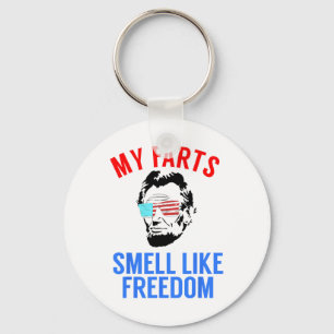 Funny July 4th Party - Funny Abe Lincoln Tee Key Ring
