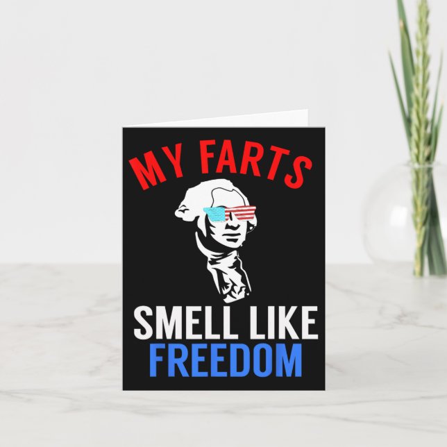 Funny July 4th Party - Funny George Washington Tee Card (Front)