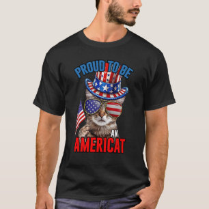 Funny July 4th Shirt - 4th of July Cat Independenc