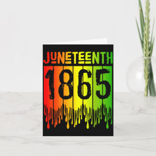 Funny juneteenth 1865 african men women boys girls card
