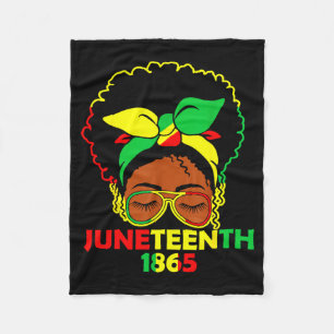 Funny juneteenth 1865 african men women boys girls fleece blanket