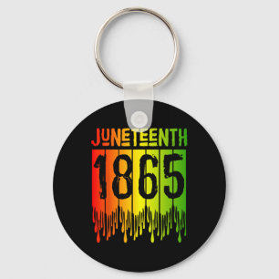 Funny Juneteenth 1865 African Men Women Boys Girls Key Ring